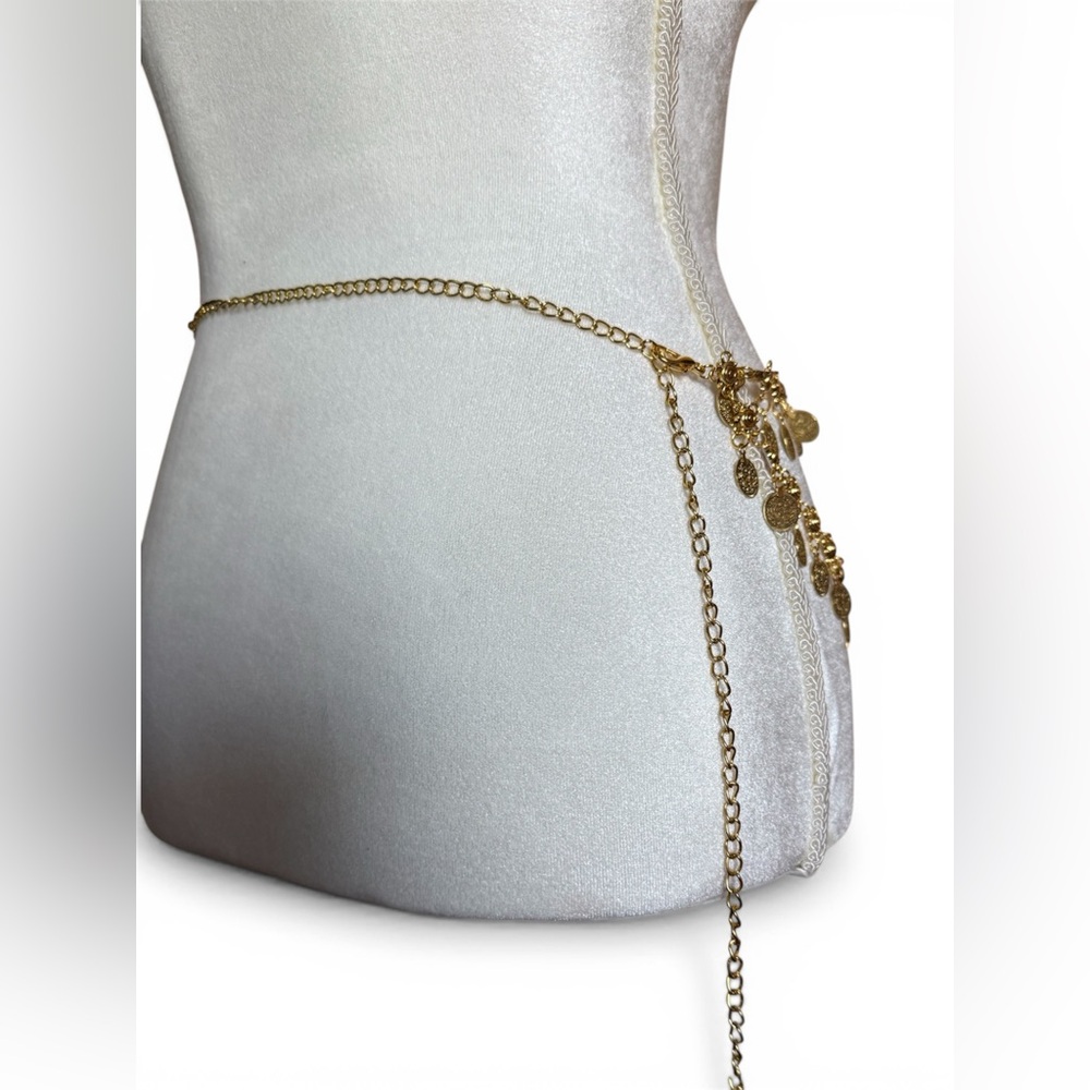 Stunning, Double Layer Coin “Gypsy” Chain Belt- up to 42 inches - Picture 5 of 5